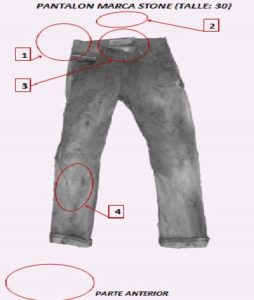 Pantalón de Jean parte anterior